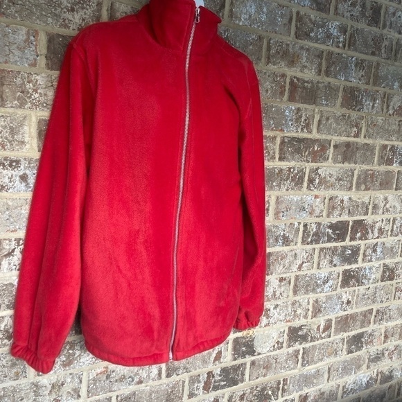 Vintage Scandia Woods Red fleece zippered size small - Picture 3 of 8
